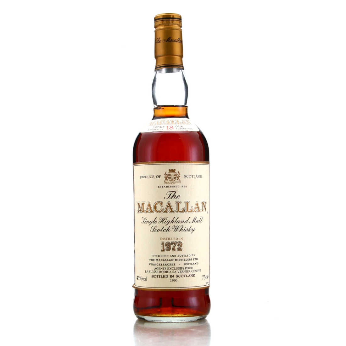 Macallan 1972 18 Year Old / La Suisse Rodica Import