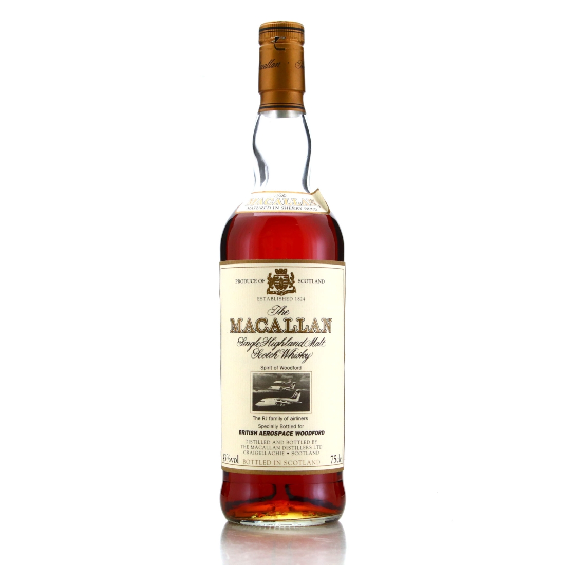Macallan 12 Year Old British Aerospace Woodford / RJ Family of Airliners