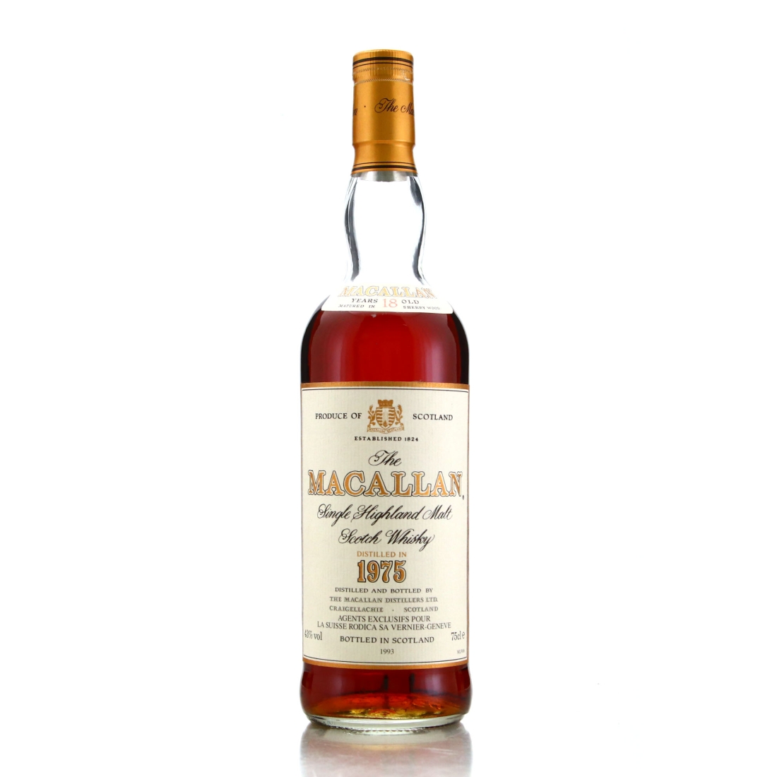 Macallan 1975 18 Year Old / La Suisse Rodica Import