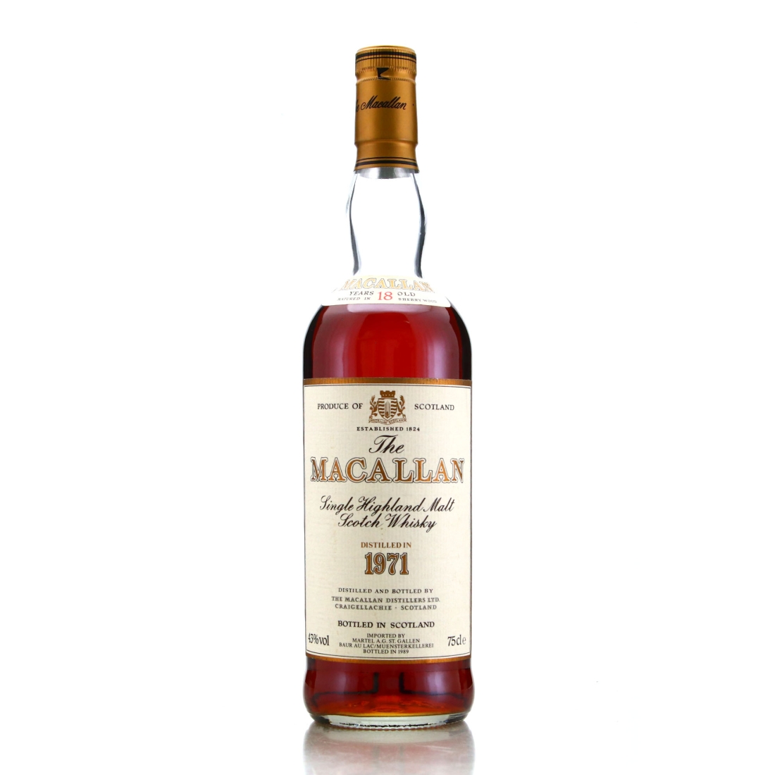 Macallan 1971 18 Year Old / Martell Import