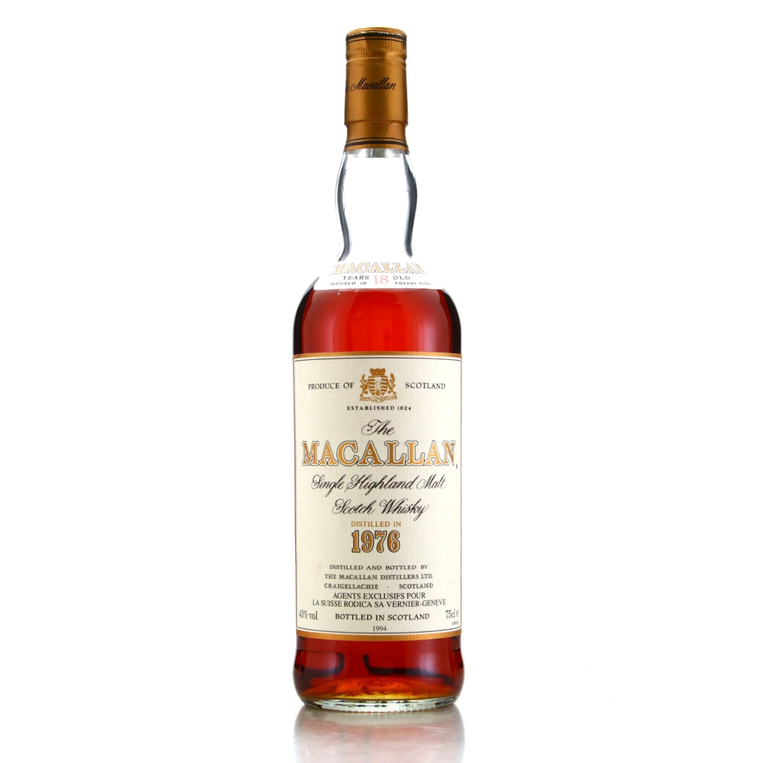 Macallan 1976 18 Year Old / La Suisse Rodica Import