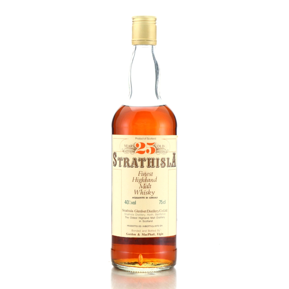 Strathisla 25 Year Old Gordon and MacPhail 1980s