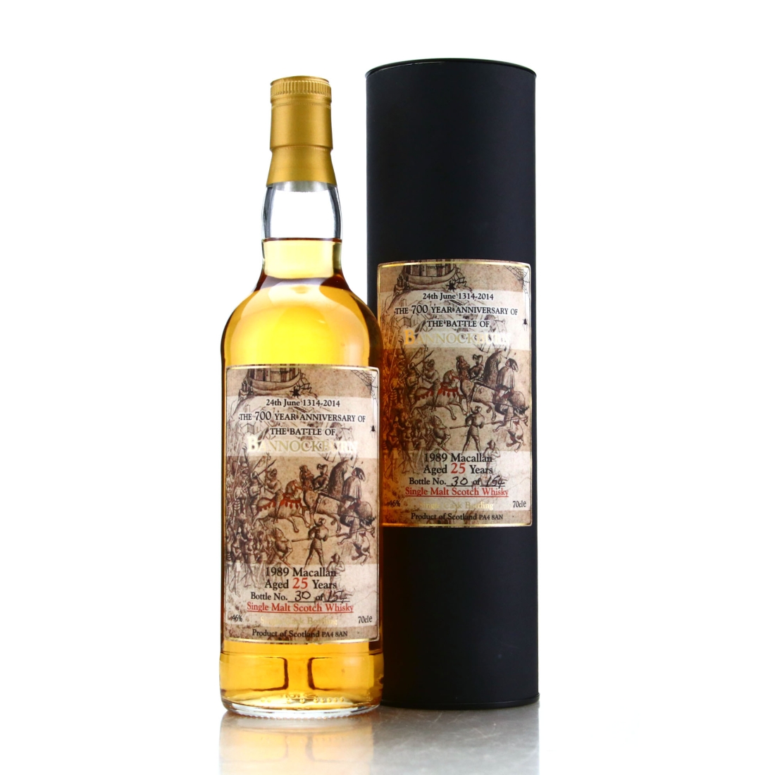 Macallan 1989 Battle of Bannockburn 700th Anniversary 25 Year Old