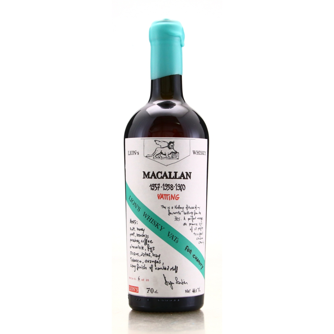 Macallan 1937-40 Lion's Whisky Vatting / One of 20