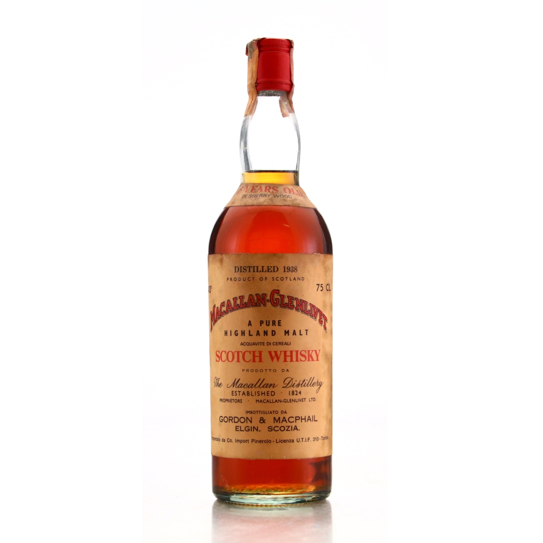 Macallan 1938 Gordon and MacPhail 35 Year Old / Co. Pinerolo Import