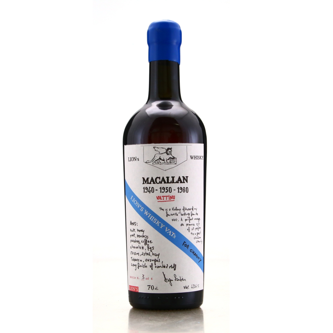 Macallan 1940, 1950 and 1960 Lion's Whisky Vatting / One of 4