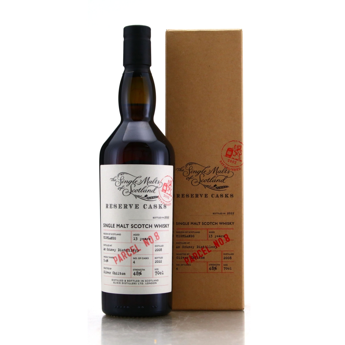Orkney Single Malt 2008 Single Malts of Scotland 13 Year Old Reserve Casks / Parcel No.8