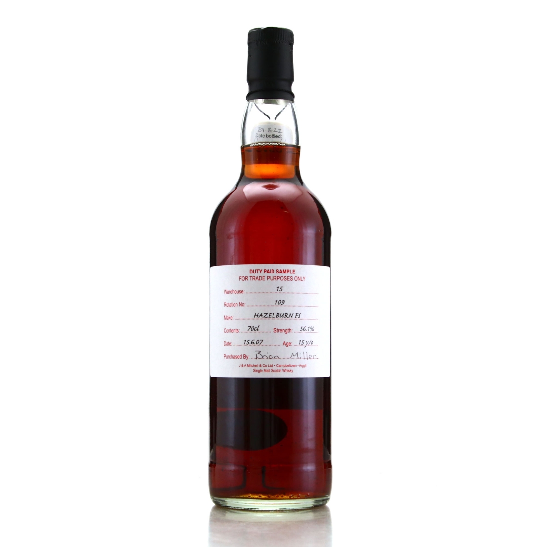 Hazelburn 2007 Duty Paid Sample 15 Year Old / Fresh Sherry Hogshead
