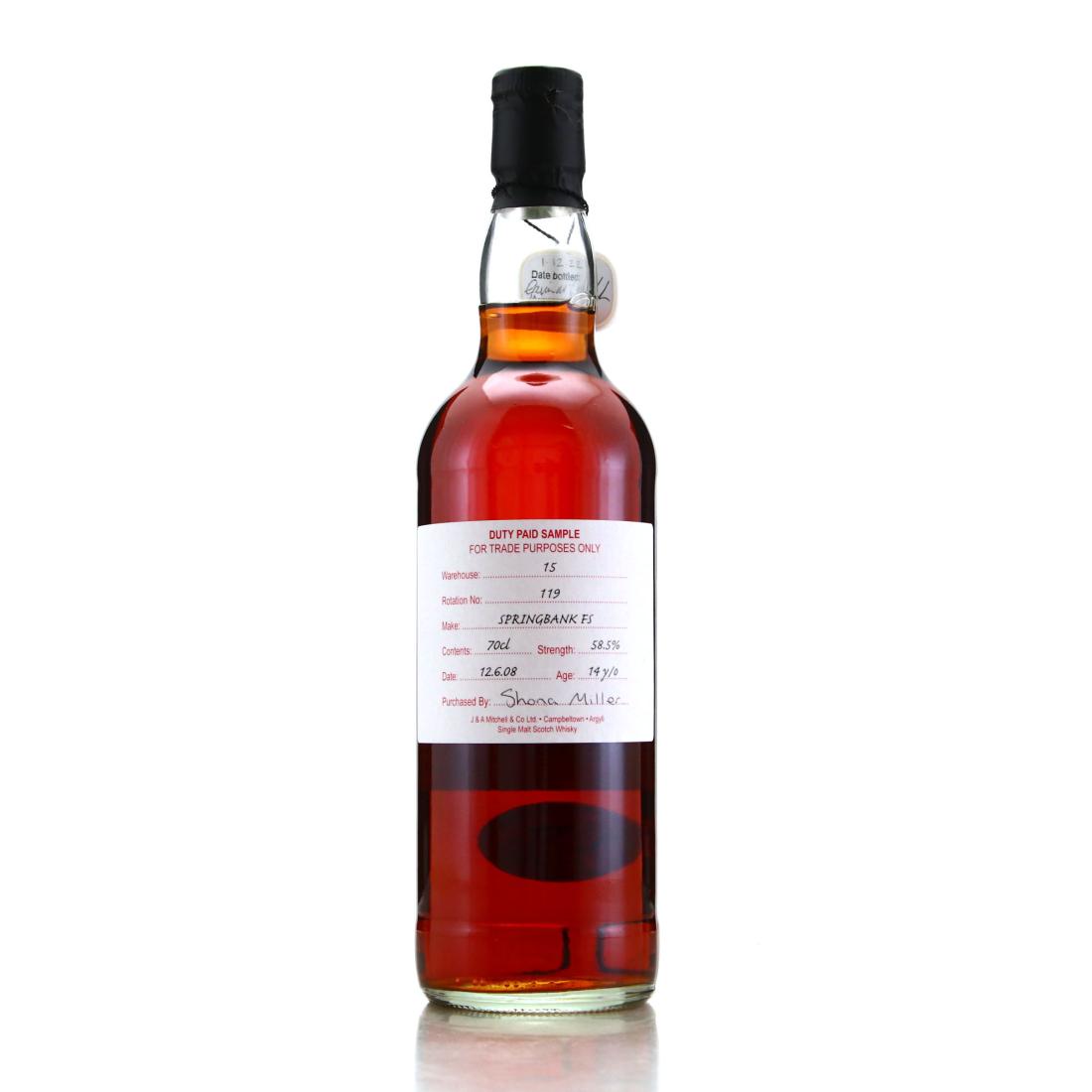 Springbank 2008 Duty Paid Sample 14 Year Old Fresh Sherry