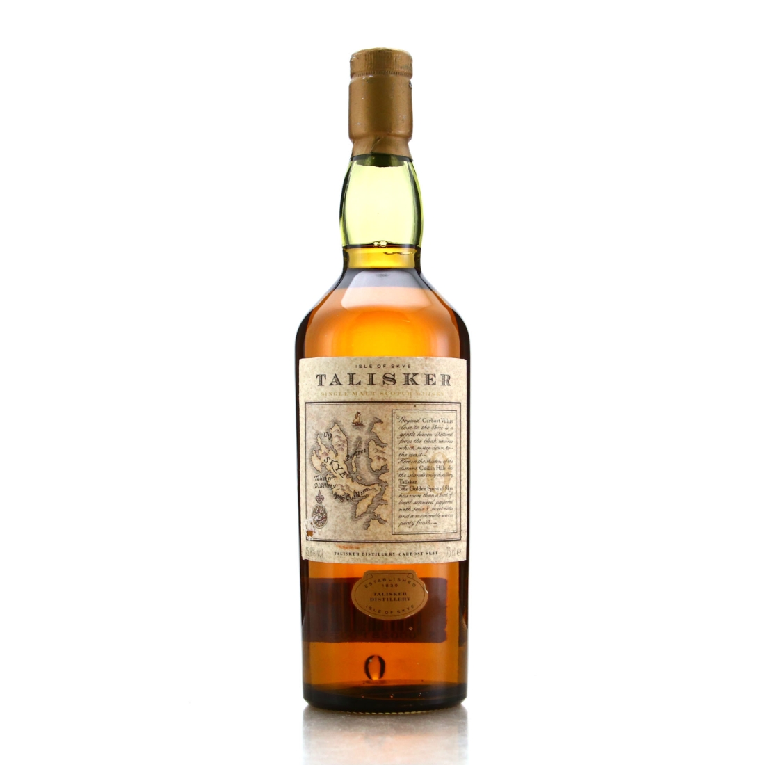 Talisker 10 Year Old Map Label 1980s