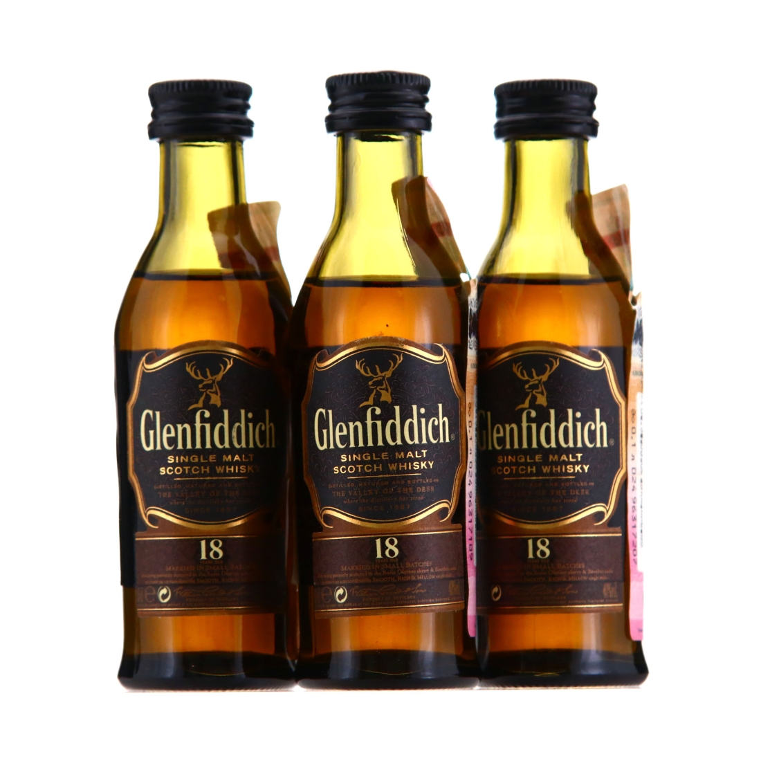 Glenfiddich 18 Year Old pre-2014 Miniature x 3