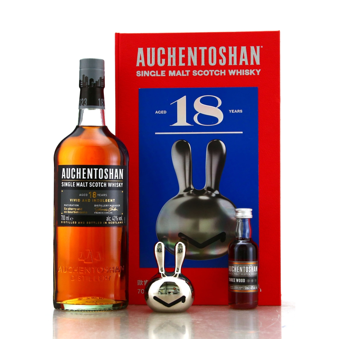 Auchentoshan 18 Year Old Gift Pack / Year of the Rabbit