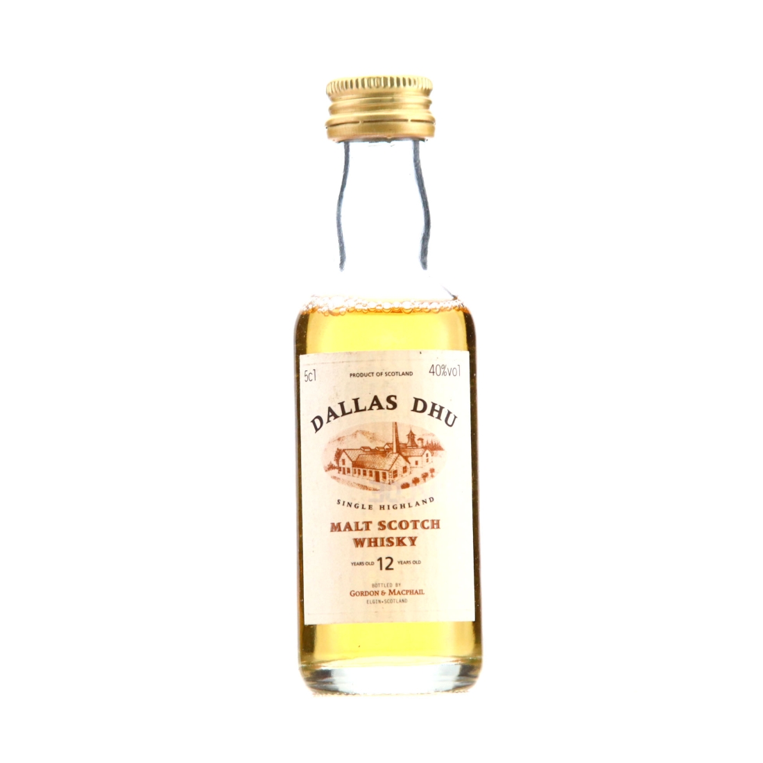 Dallas Dhu 12 Year Old Gordon and MacPhail Miniature