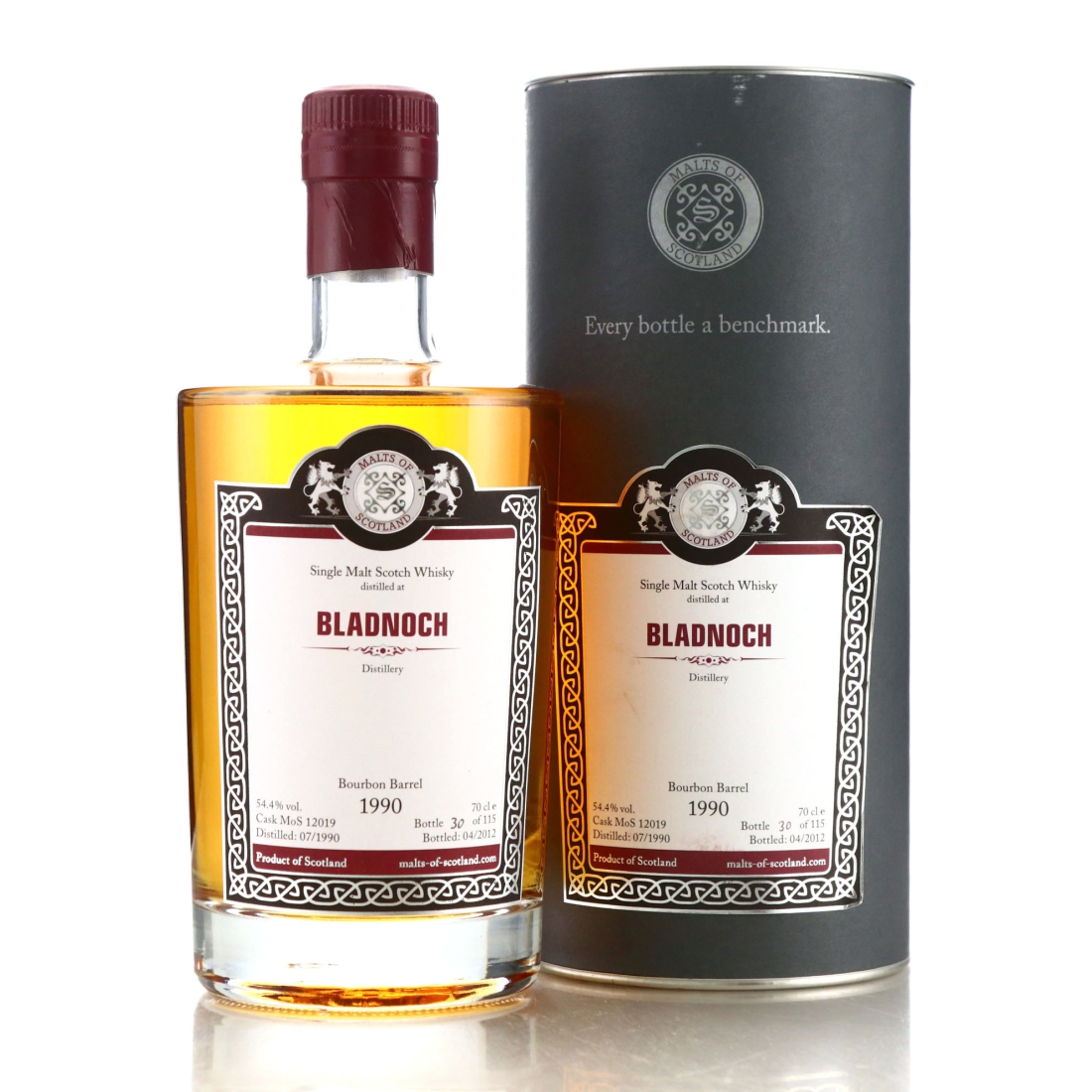 Bladnoch 1990 Malts of Scotland Bourbon Barrel