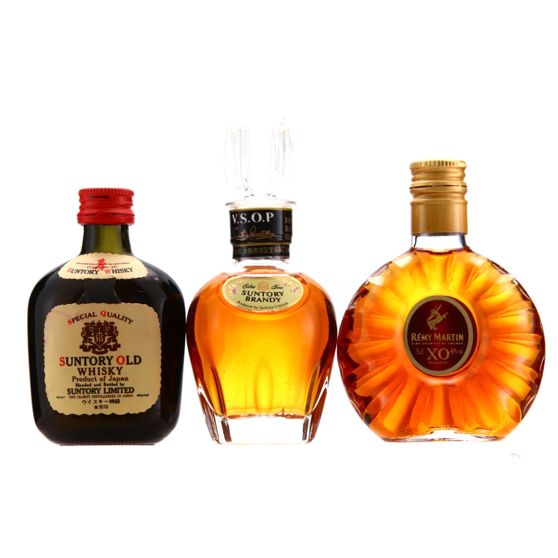 Suntory and Remy Martin Whisky & Brandy Miniature x 3