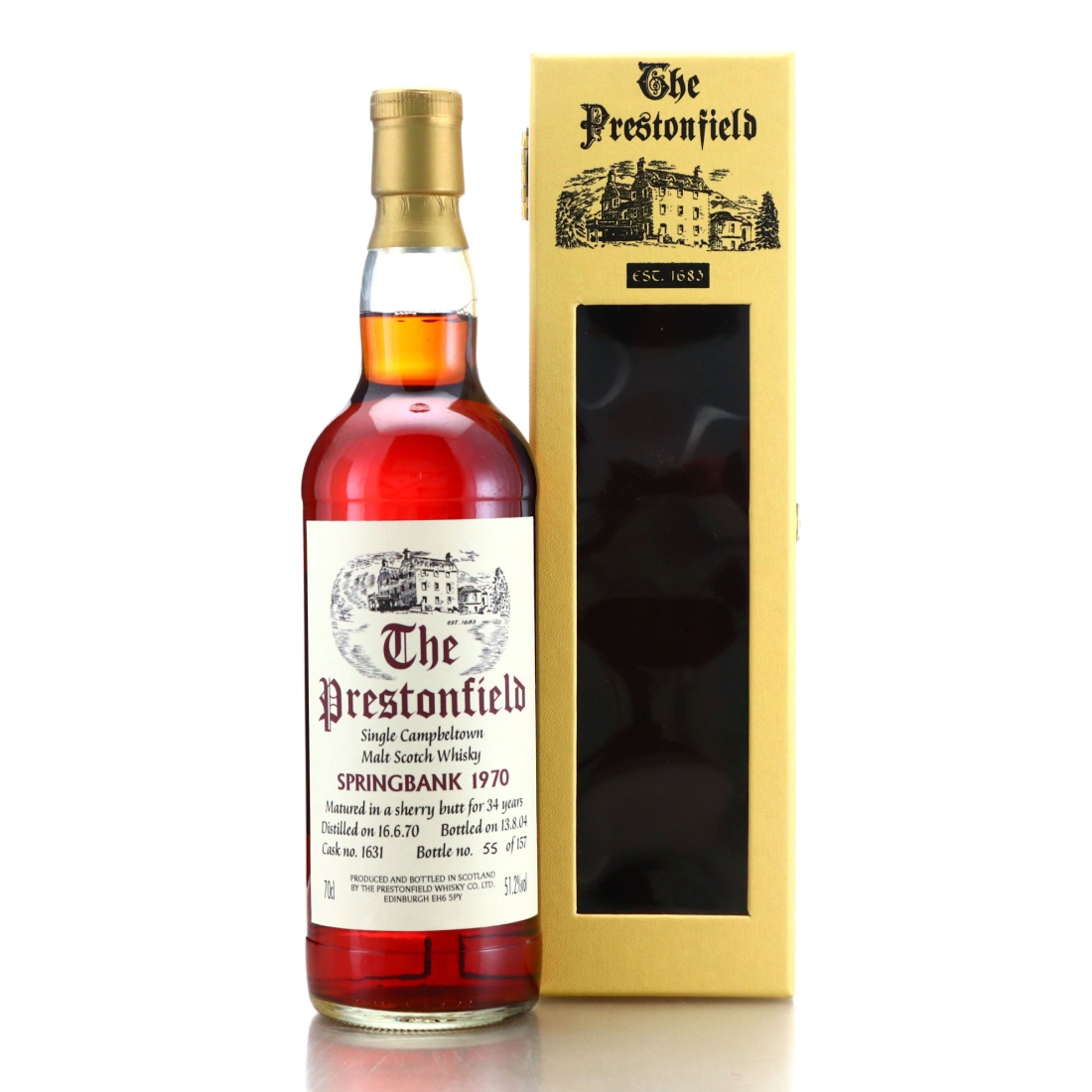 Springbank 1970 Prestonfield House Sherry Cask 34 Year Old