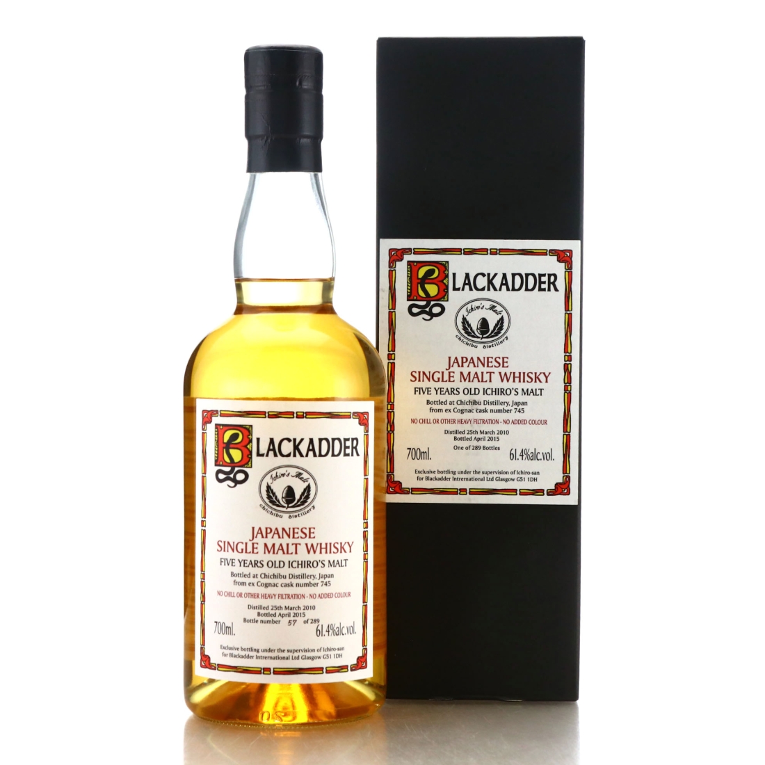 Chichibu 2010 Single Cognac Cask 5 Year Old #745 / Blackadder