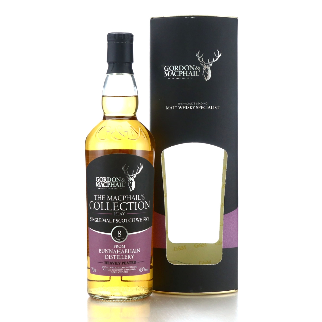 Bunnahabhain 8 Year Old Gordon and MacPhail Heavily Peated