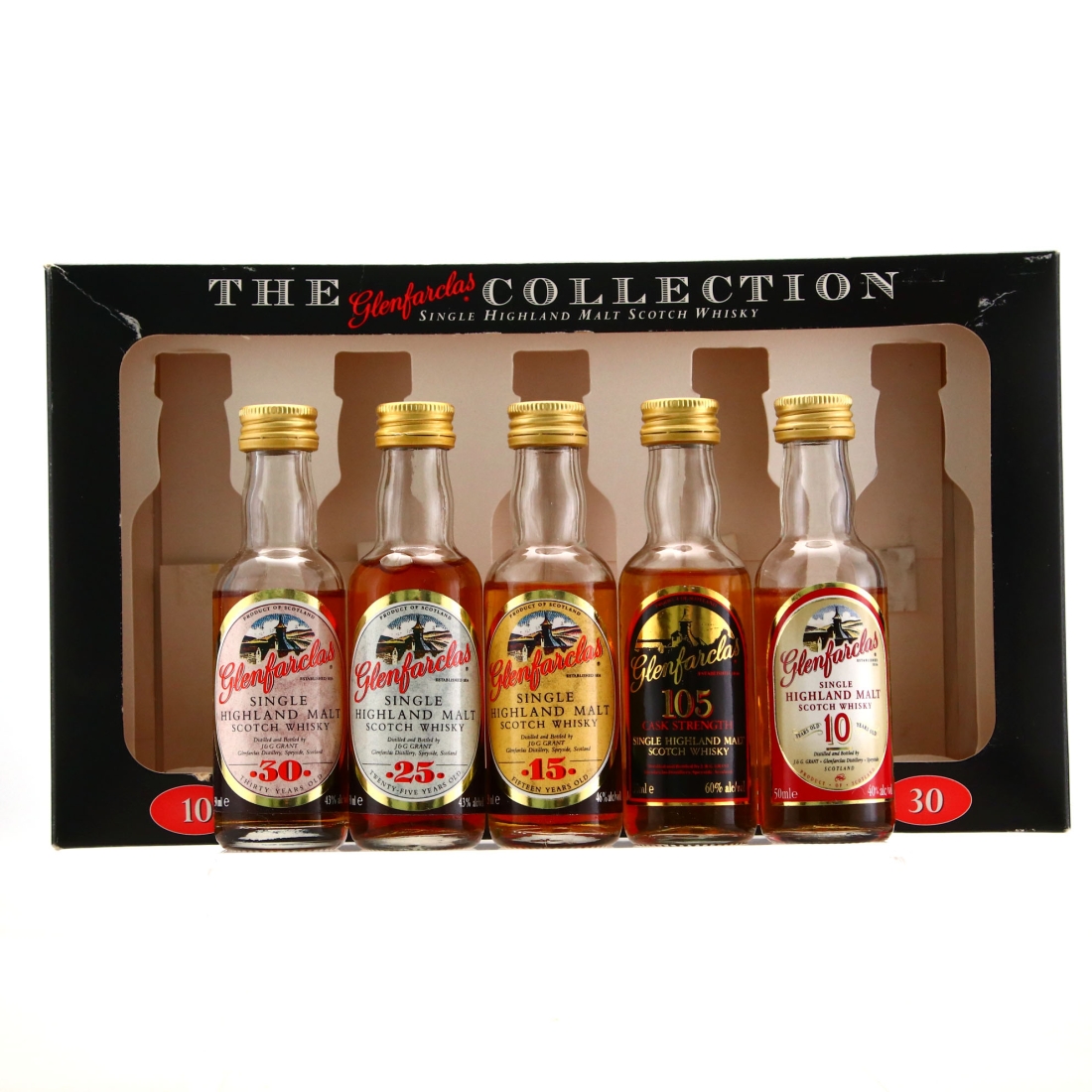 Glenfarclas Collection Miniatures x 5 / includes 30 Year Old