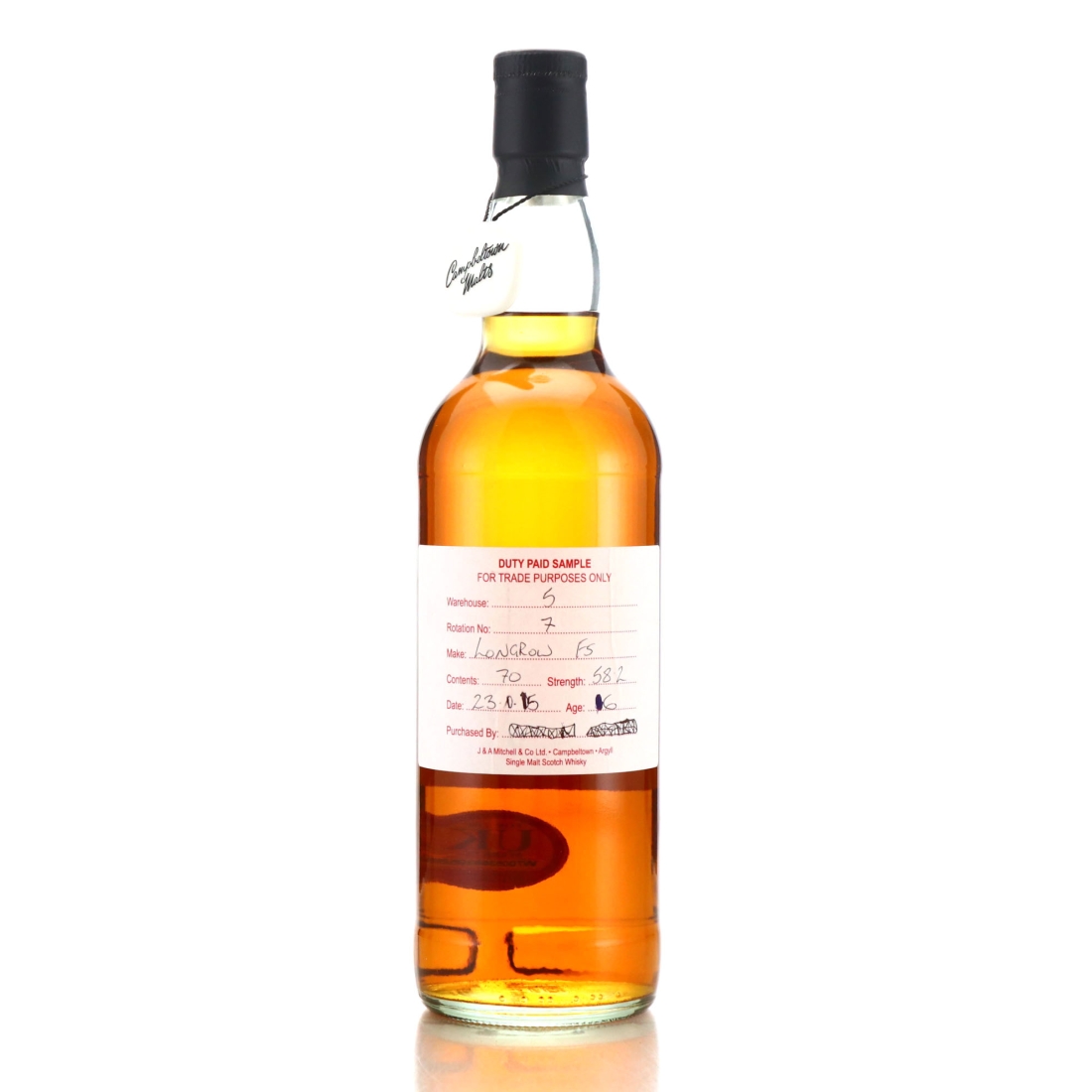 Longrow 2015 Duty Paid Sample 6 Year Old / Fresh Sherry