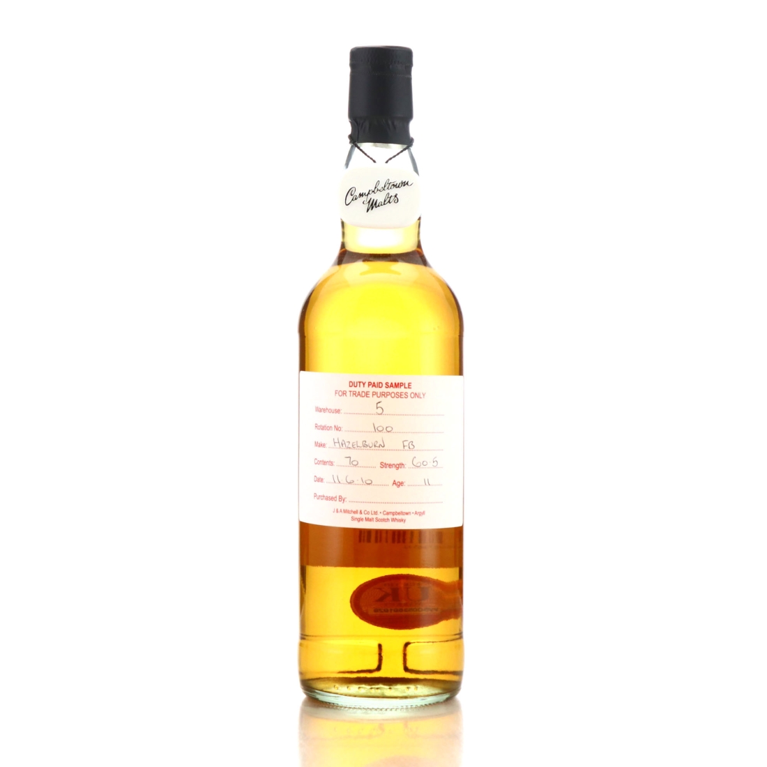Hazelburn 2010 Duty Paid Sample 11 Year Old / Fresh Bourbon