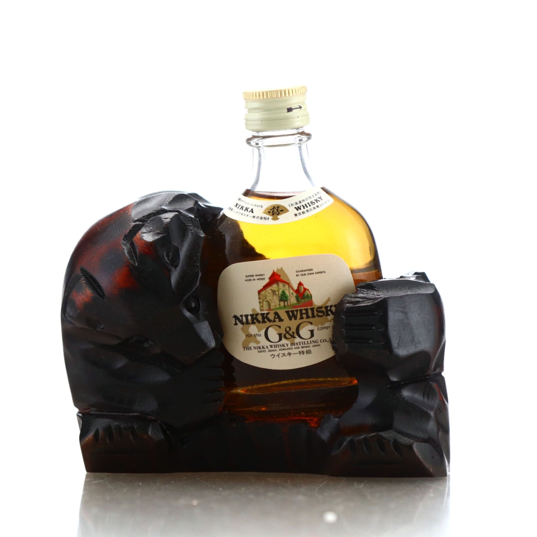 Nikka Gold and Gold Bear Plinth Miniature 
