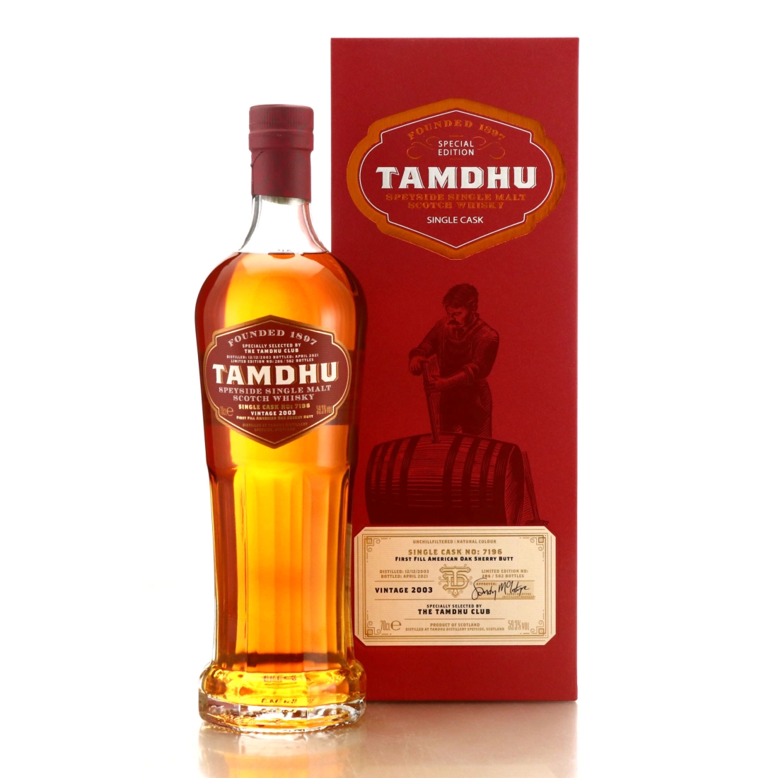 Tamdhu 2003 Single Cask #7196/ The Tamdhu Club