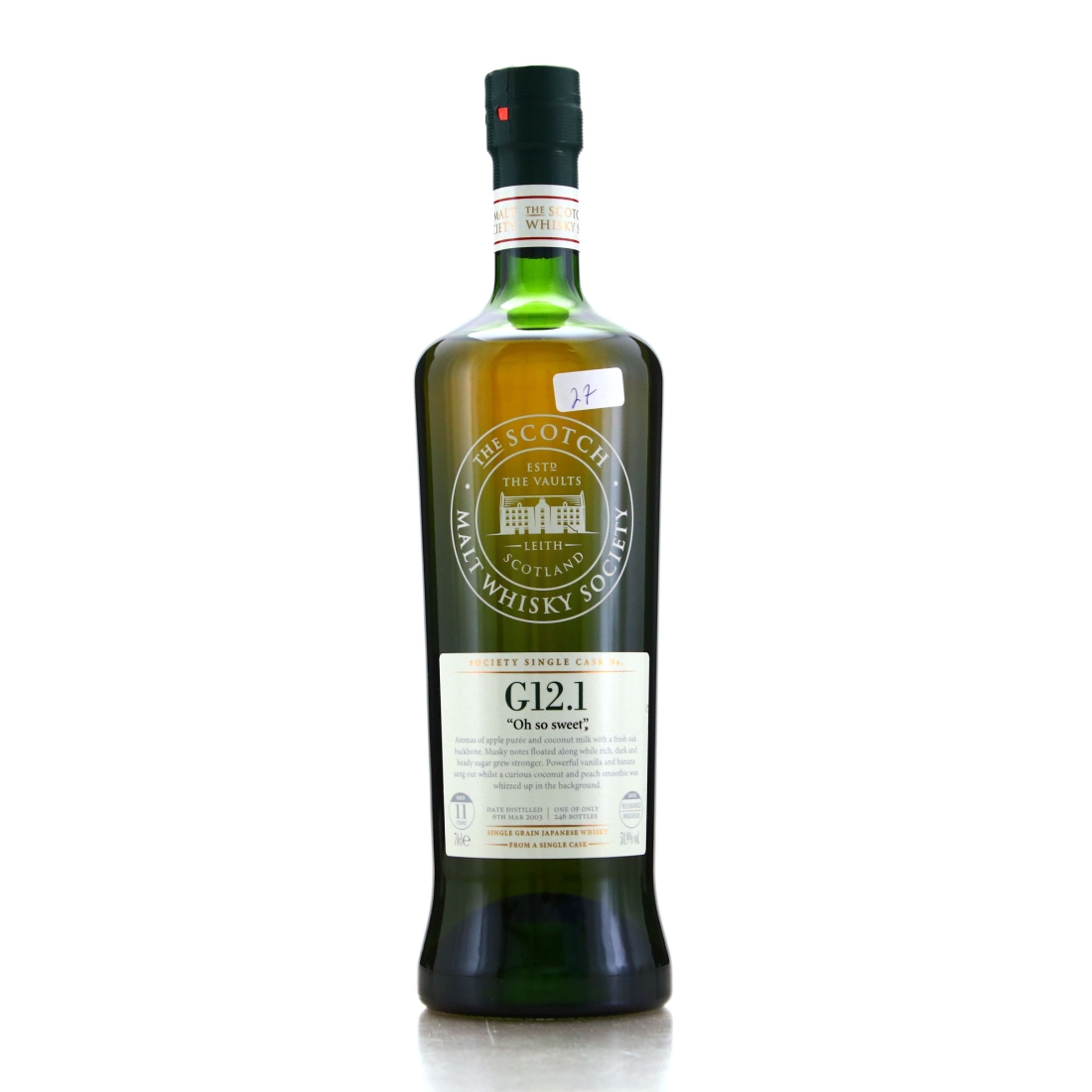 Nikka Coffey Malt 2003 SMWS 11 Year Old G12.1