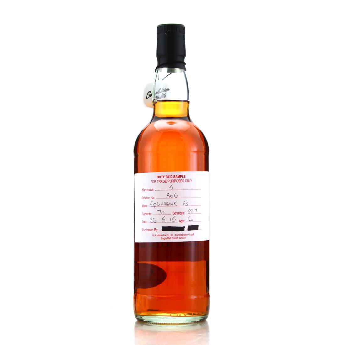 Springbank 2015 Duty Paid Sample 6 Year Old / Fresh Sherry