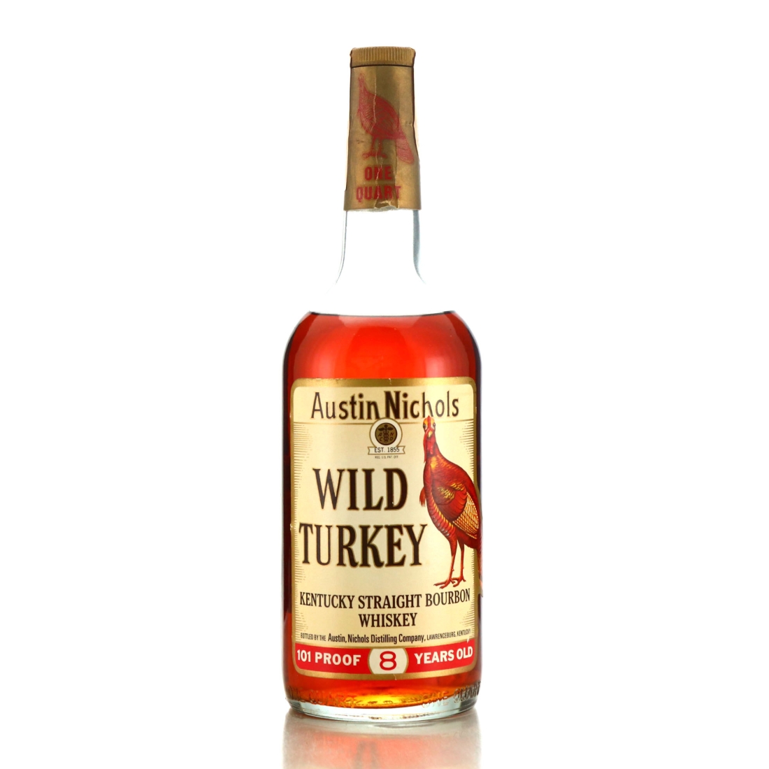 Wild Turkey 8 Year Old 101 Proof Quart 1970s