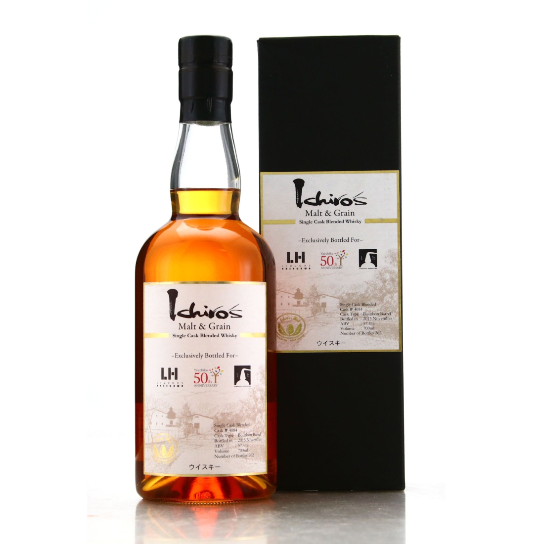 Ichiro's Malt and Grain Single Bourbon Cask #4084 / Yaechika 50th Anniversary