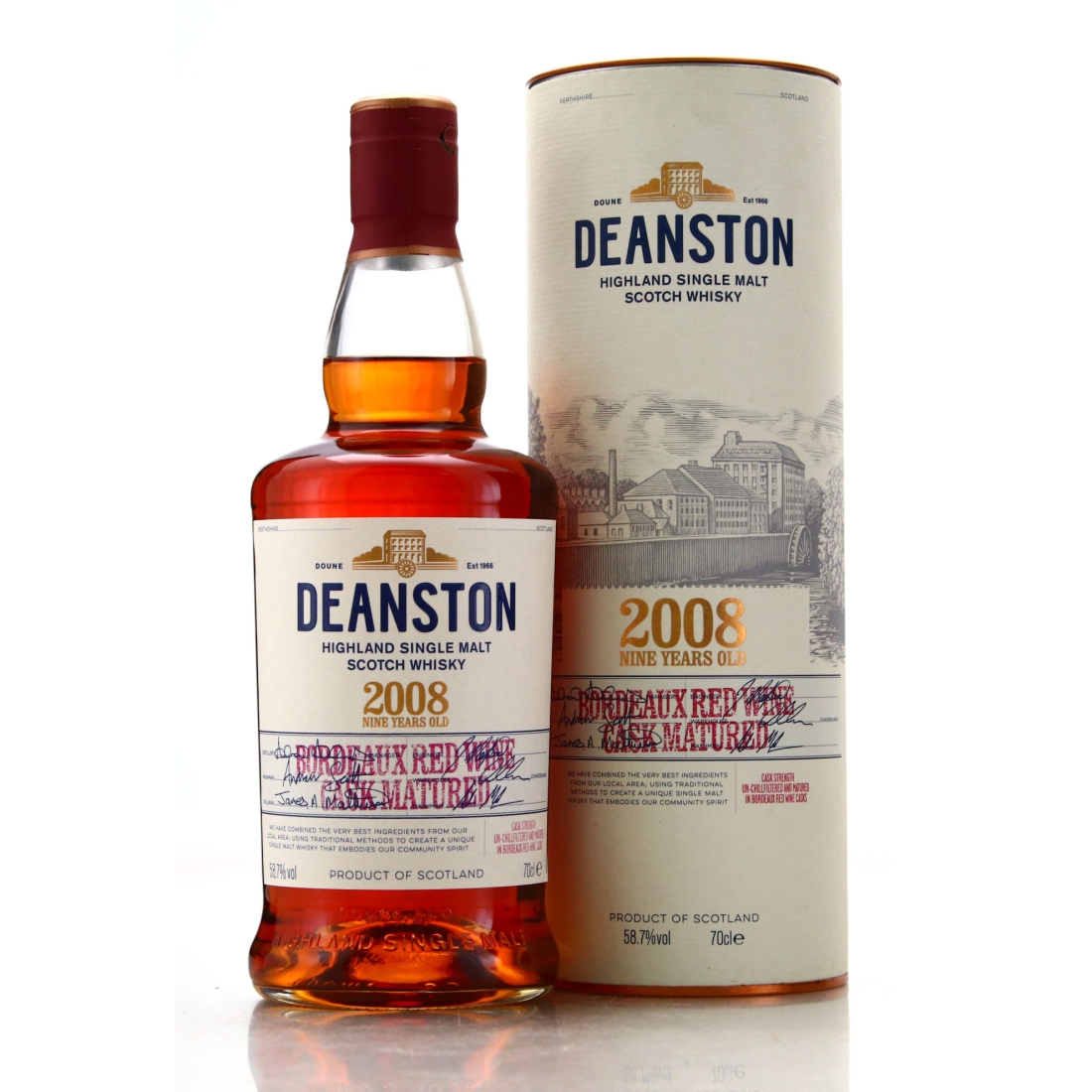 Deanston 2008 Bordeaux Red Wine Cask Matured 9 Year Old