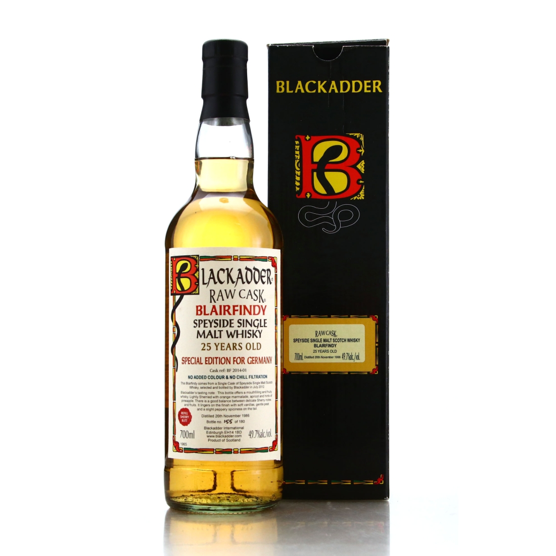 Glenfarclas 'Blairfindy' 1986 Blackadder 25 Year Old Raw Cask