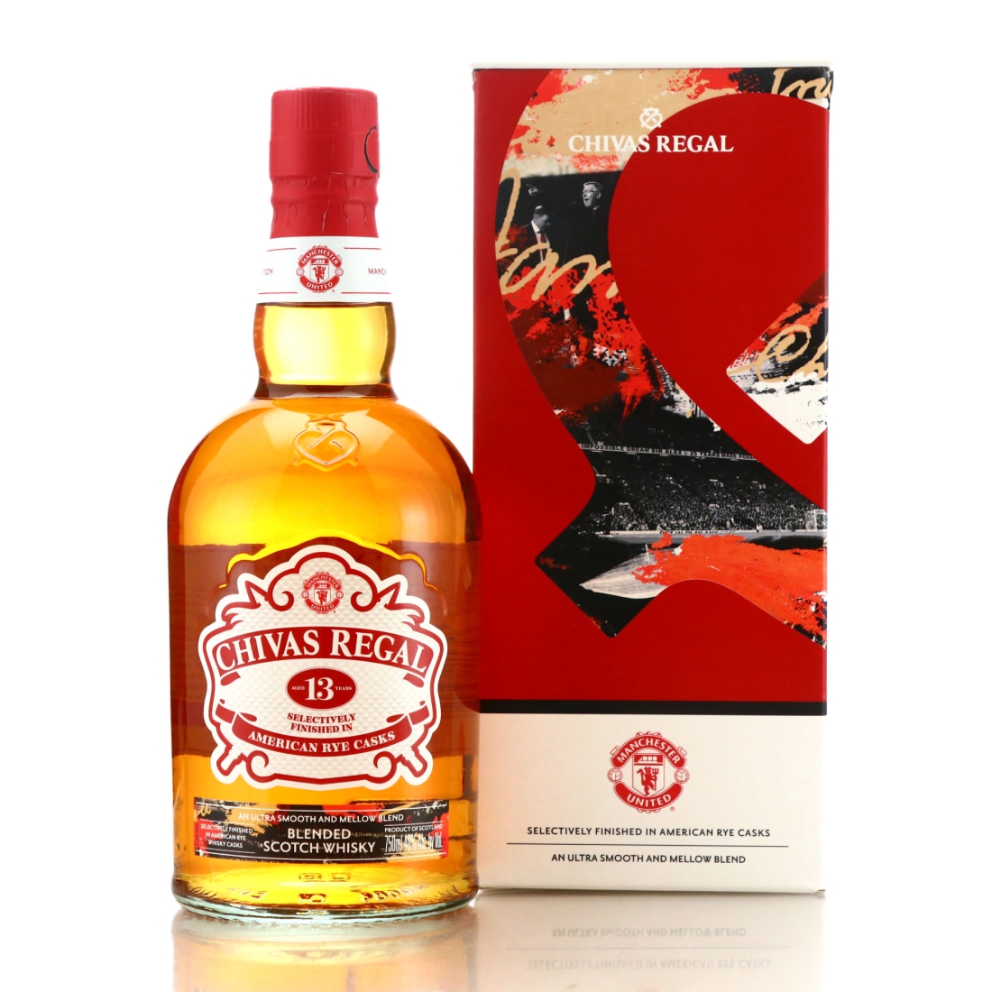 Chivas Regal 13 Year Old American Rye Cask Finish 75cl / Manchester United