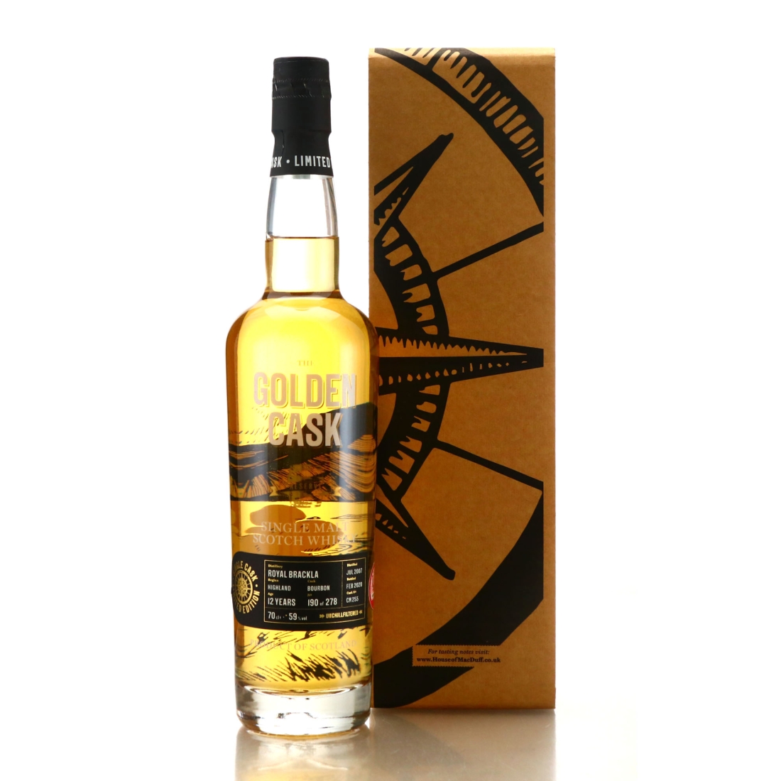Royal Brackla 2007 Golden Cask Reserve 12 Year Old