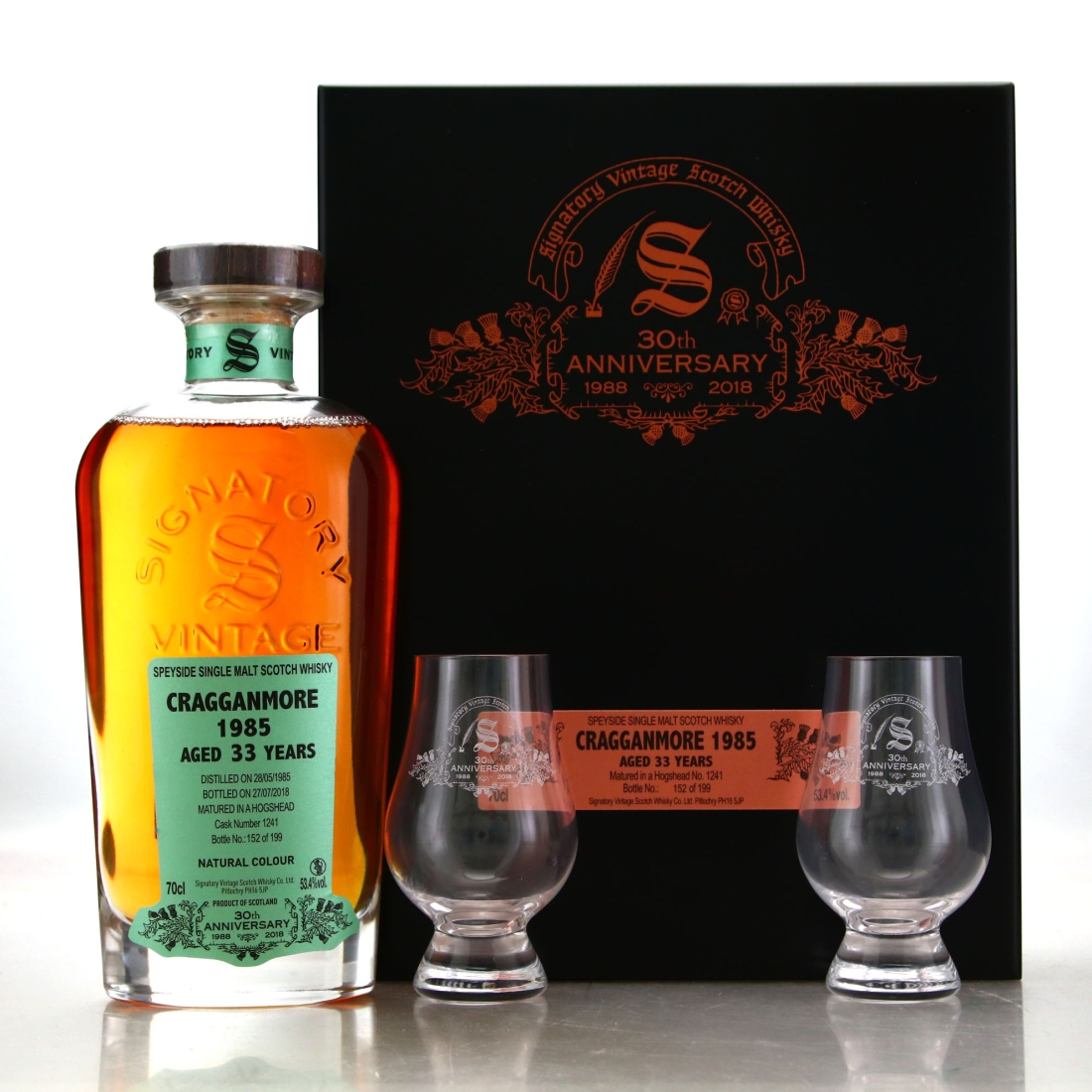 Cragganmore 1985 Signatory Vintage 33 Year Old Cask Strength / 30th Anniversary