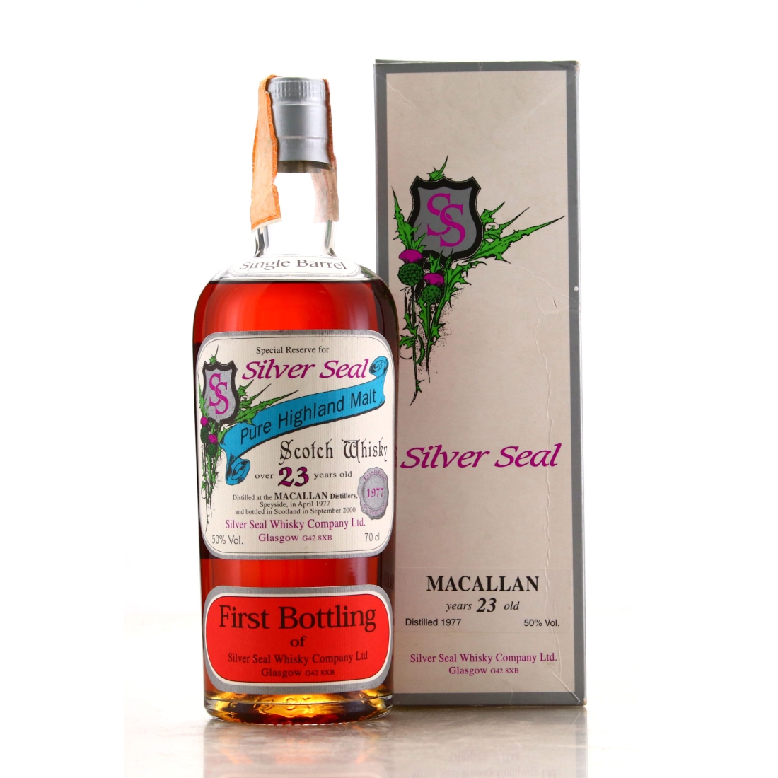 Macallan 1977 Silver Seal 23 Year Old / First Bottling