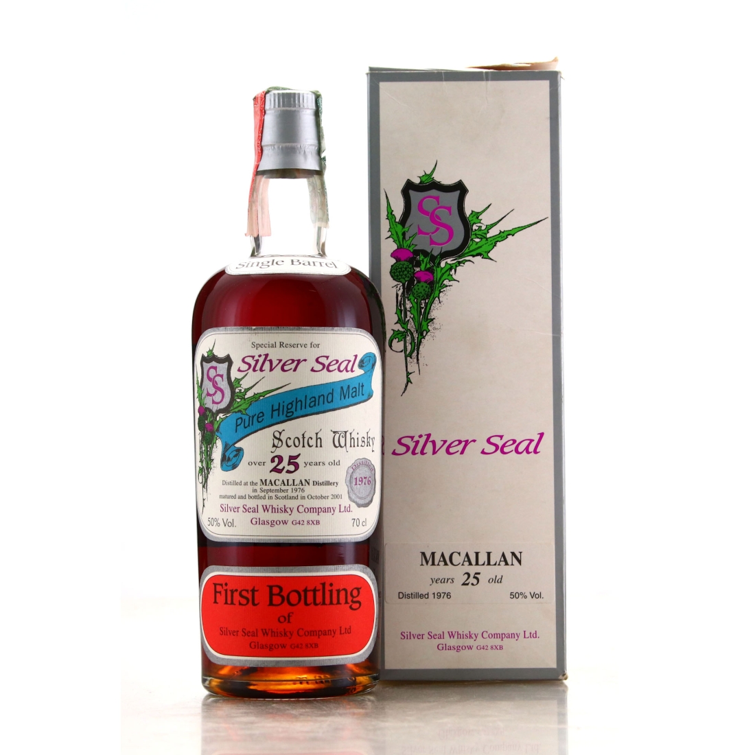 Macallan 1976 Silver Seal 25 Year Old / First Bottling