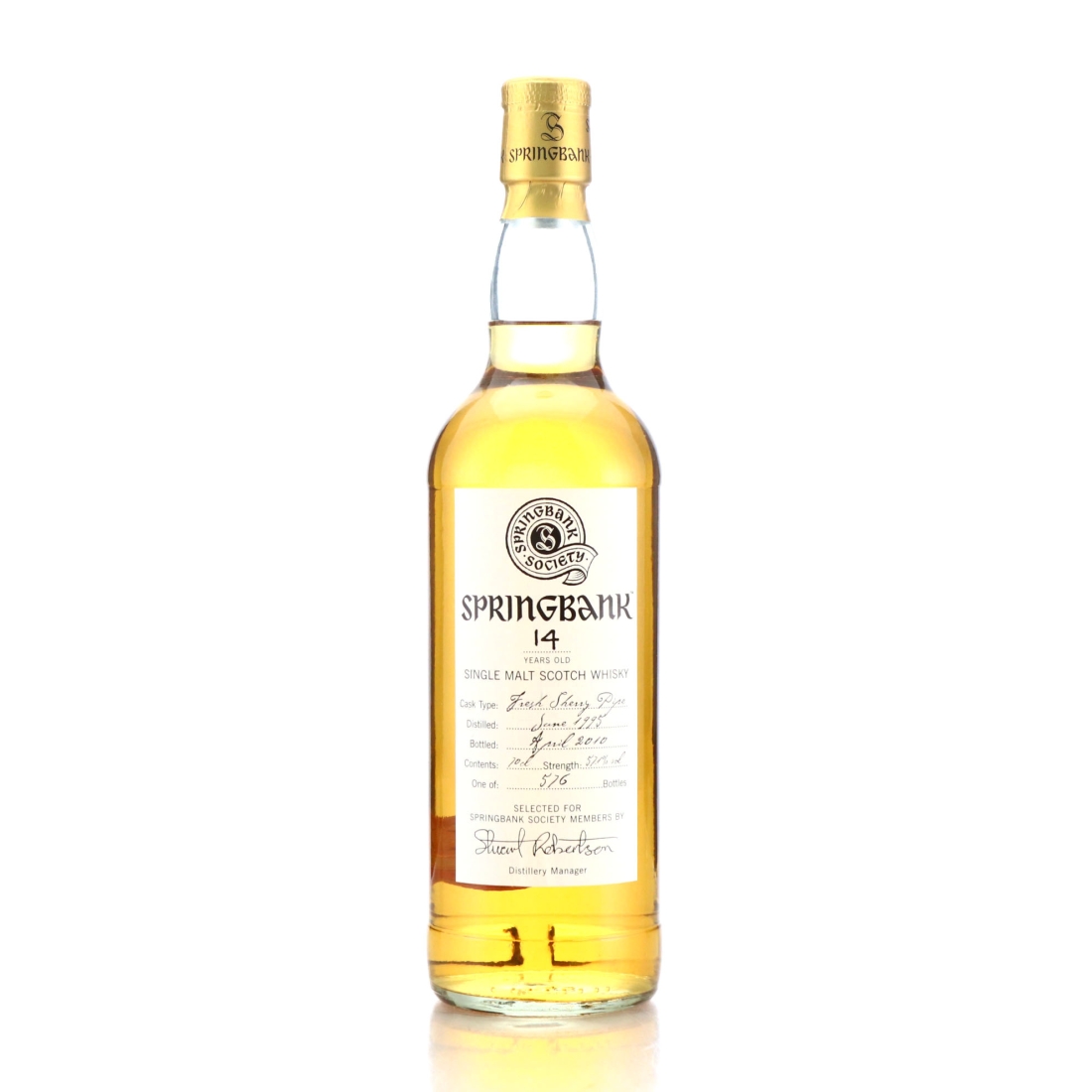 Springbank 1995 Springbank Society 14 Year Old / Fresh Sherry Pipe