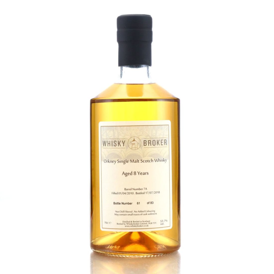 Orkney Single Malt 2010 Whisky Broker 8 Year Old