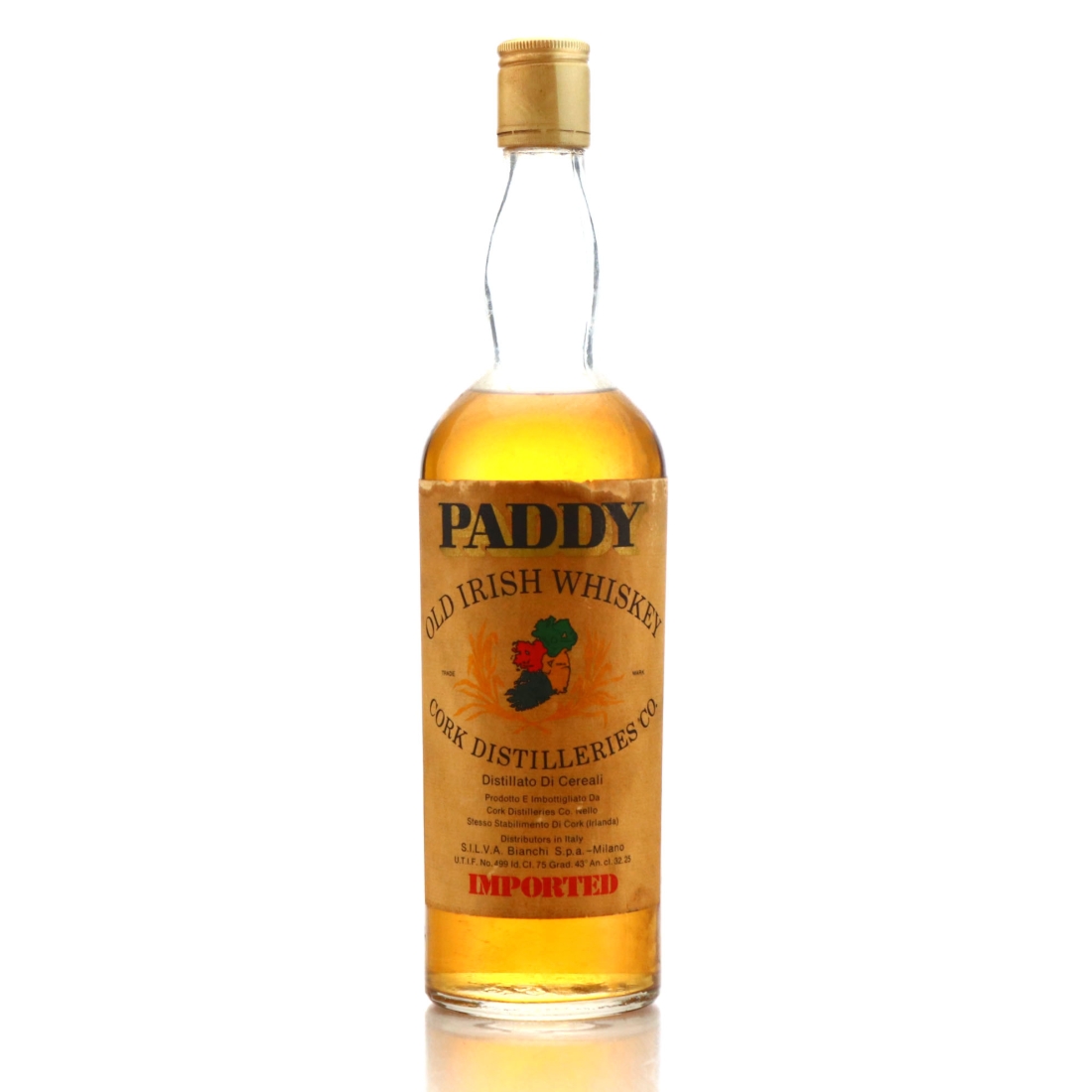 Paddy Old Irish Whiskey 1970s / Bianchi Import