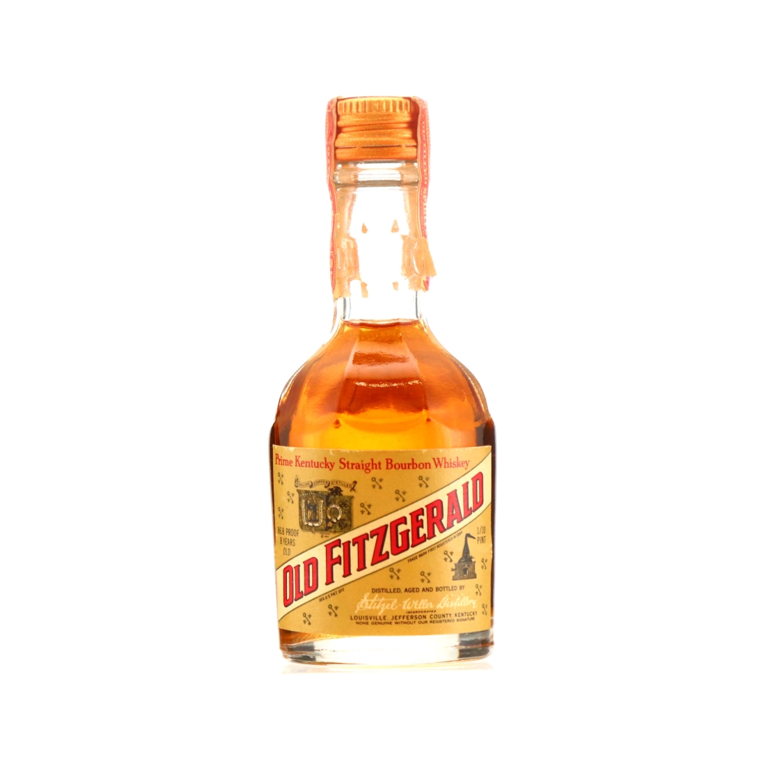 Old Fitzgerald 8 Year Old Prime Bourbon Miniature 1960s / Stitzel-Weller