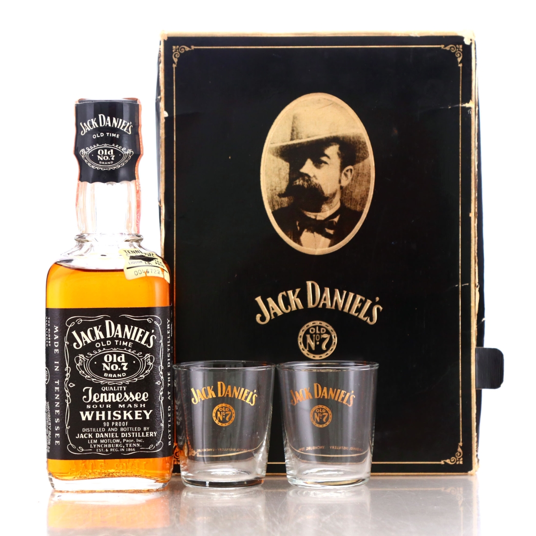 Jack Daniel's Old No.7 Brand 90 Proof  Gift Pack Half Pint 1971