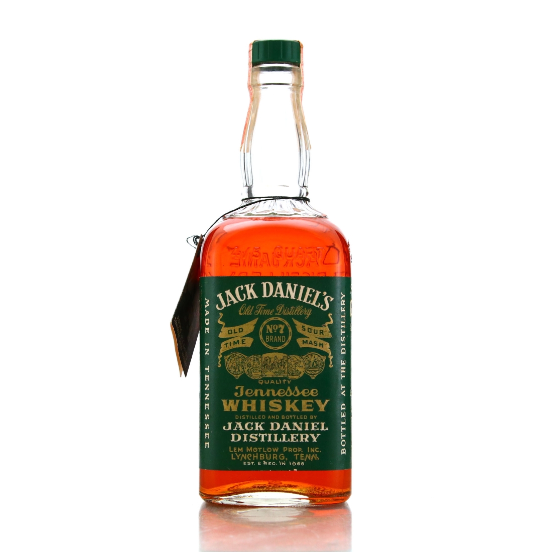 Jack Daniel's Old No.7 Brand Green Label 90 Proof 1964