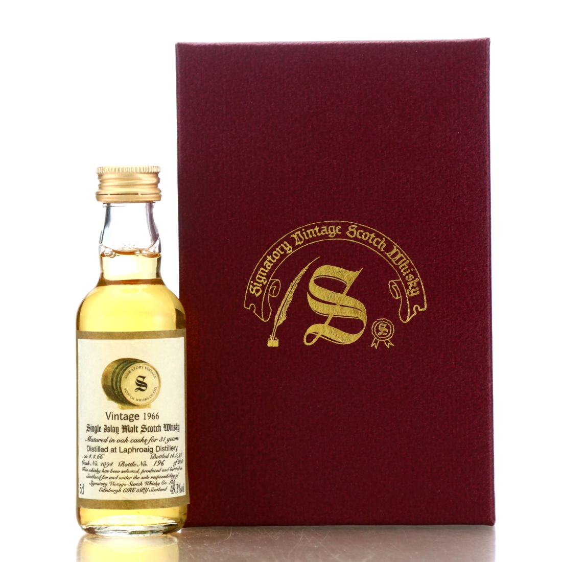 Laphroaig 1966 Signatory Vintage 31 Year Old Miniature