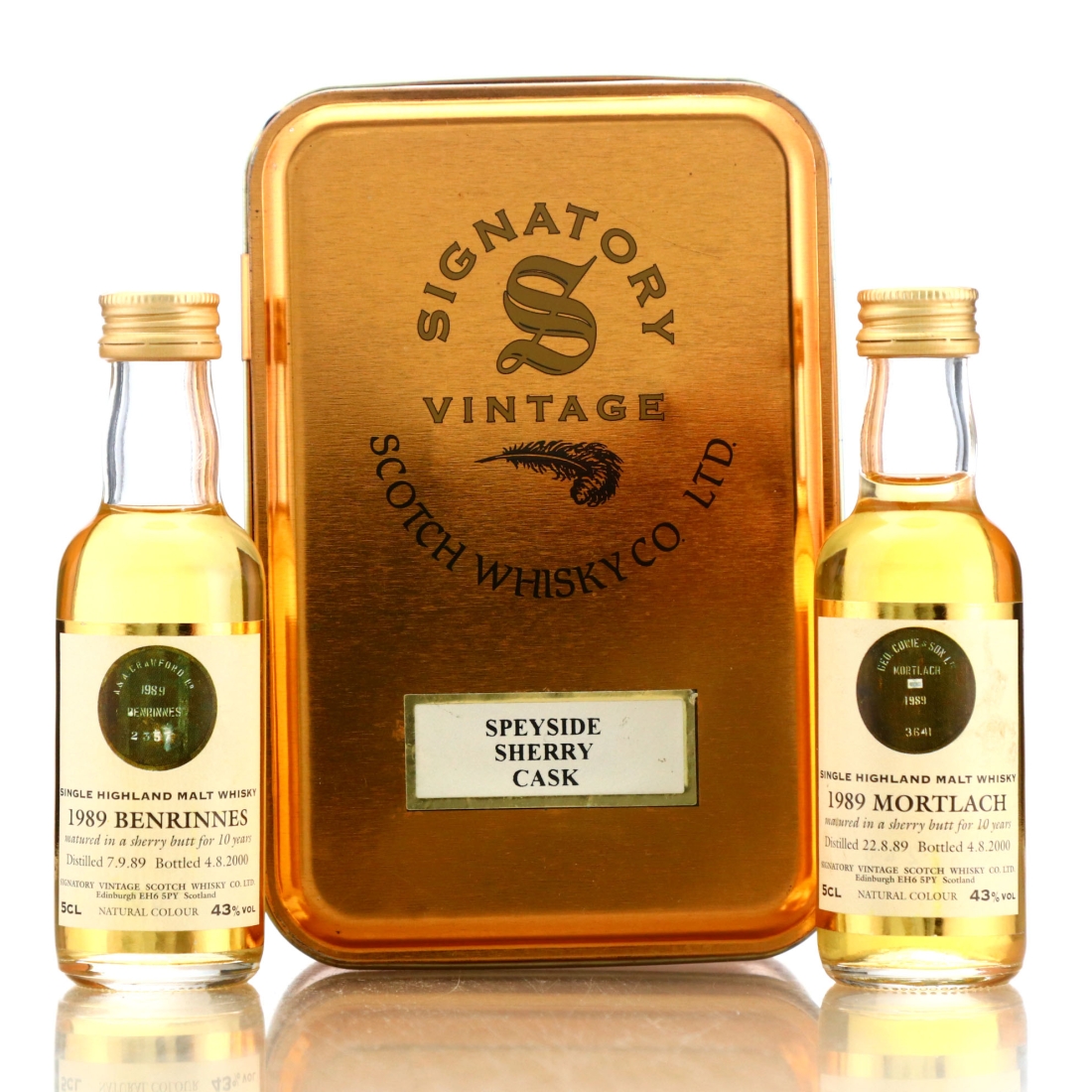 Signatory Vintage Speyside Sherry Cask Miniatures x 2