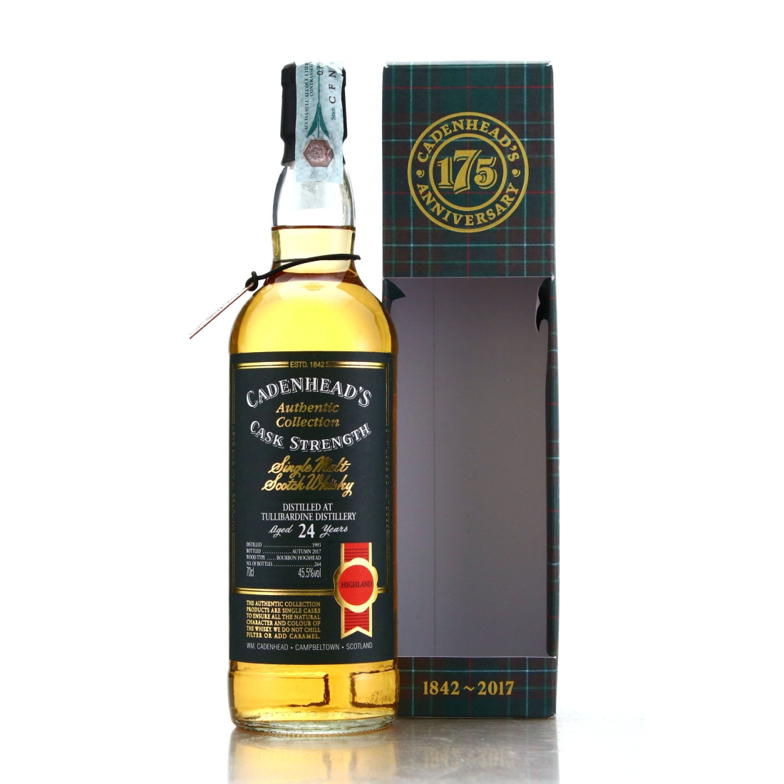 Tullibardine 1993 Cadenhead's 24 Year Old / 17th Anniversary