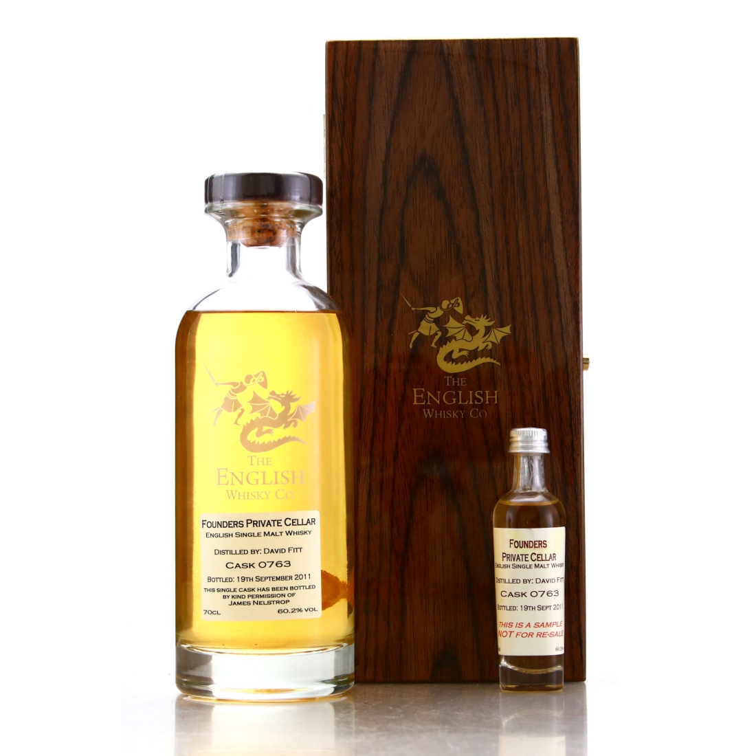 English Whisky Co Founders Private Cellar #763 with Sample