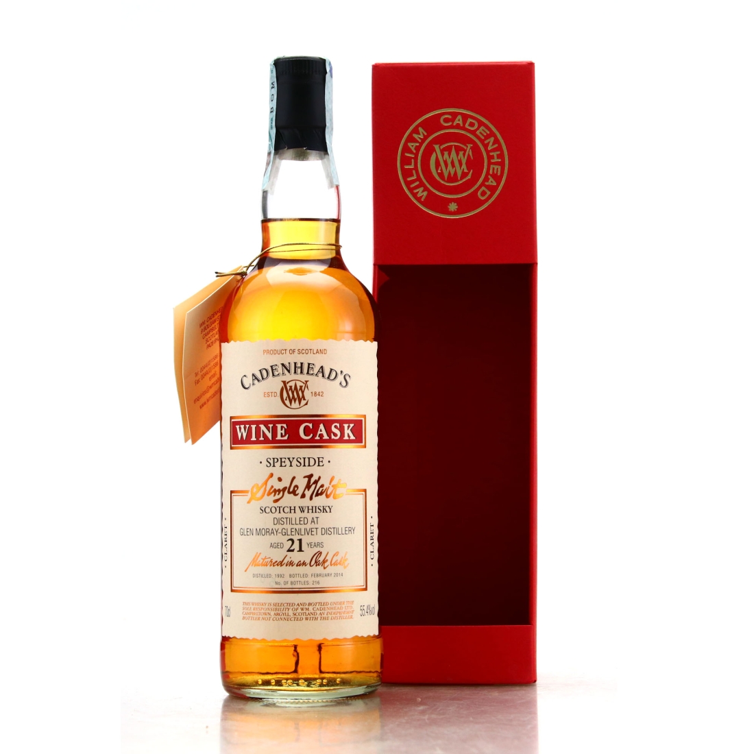 Glen Moray 1992 Cadenheads 21 Year Old Wine Cask