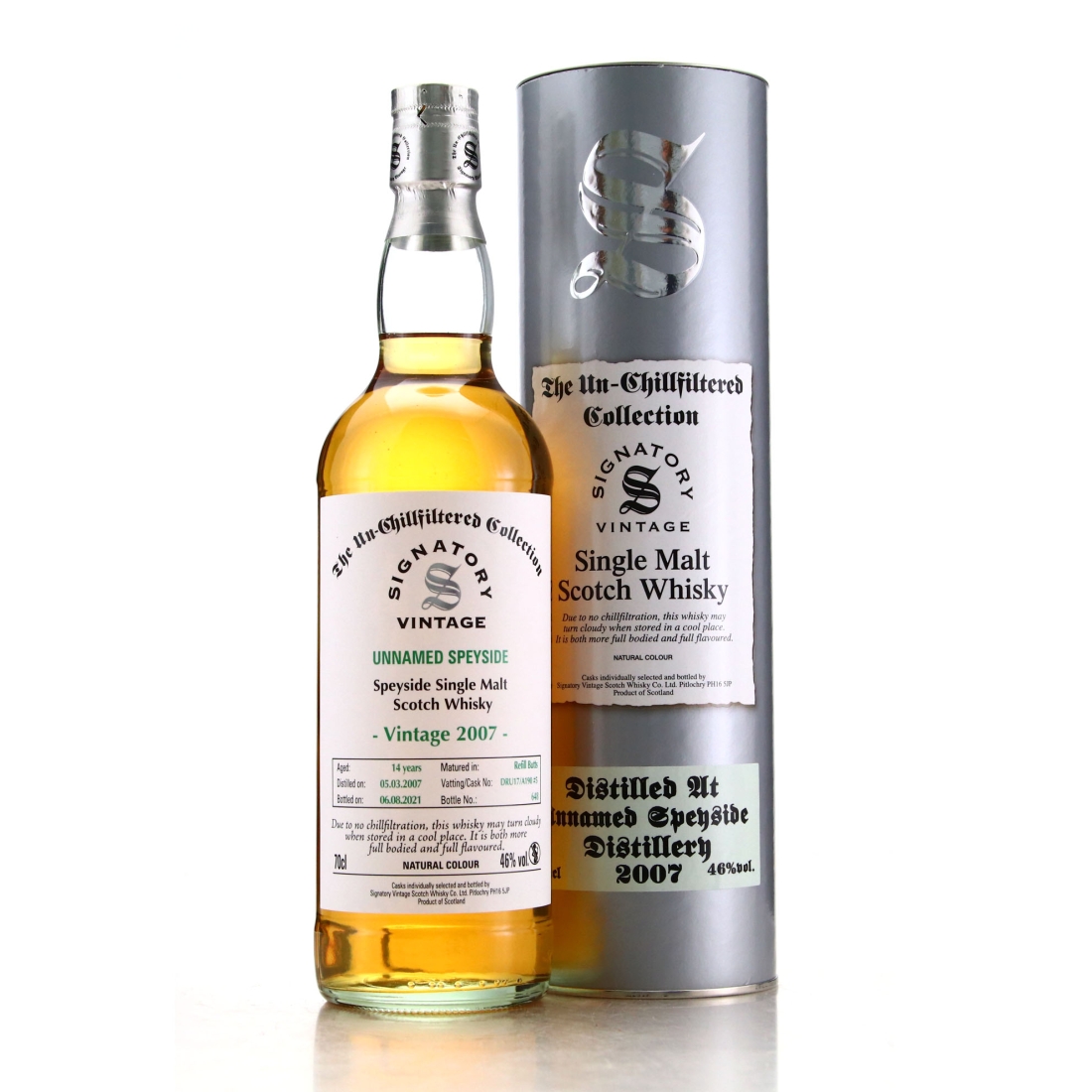 Speyside Single Malt 2007 Signatory Vintage 14 Year Old